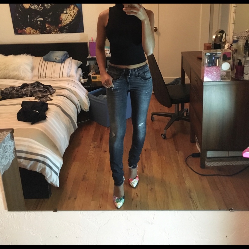 R13 black jeans